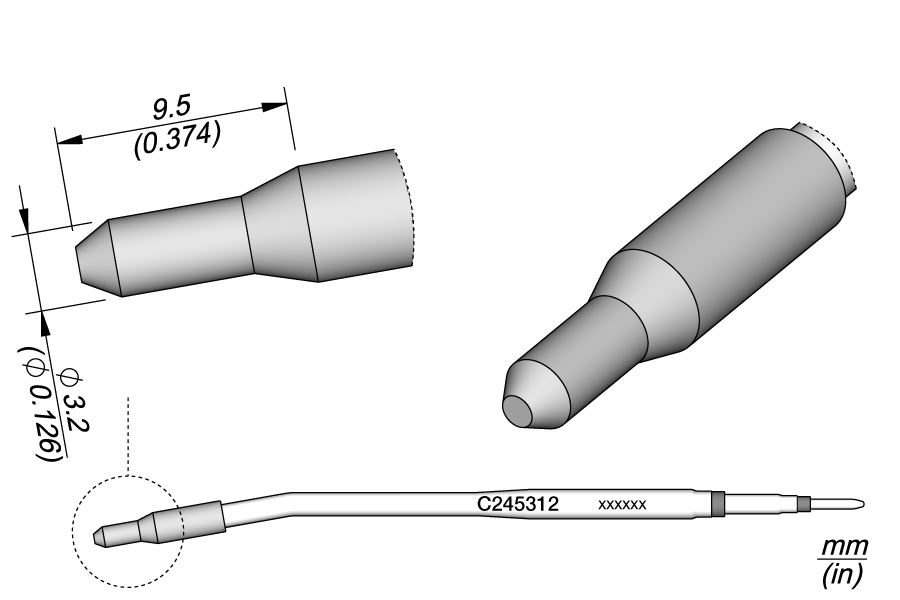 C245312 - Heat Staking Cartridge Ø 3.2